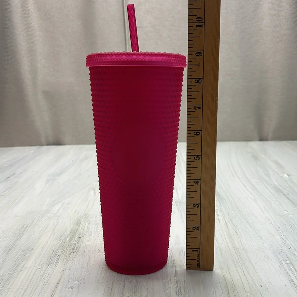Starbucks 2023 Spring Pink Jelly Studded Venti 24oz Tumbler with Straw